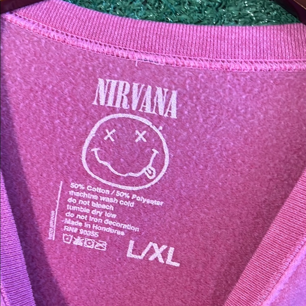 Nirvana Pink Graphic Sweatshirt - Picture 4 of 4